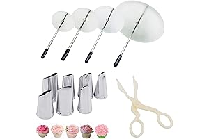 Flower Tips for Cake Decorating - Complete Stainless Steel Cake Decorating Kit
