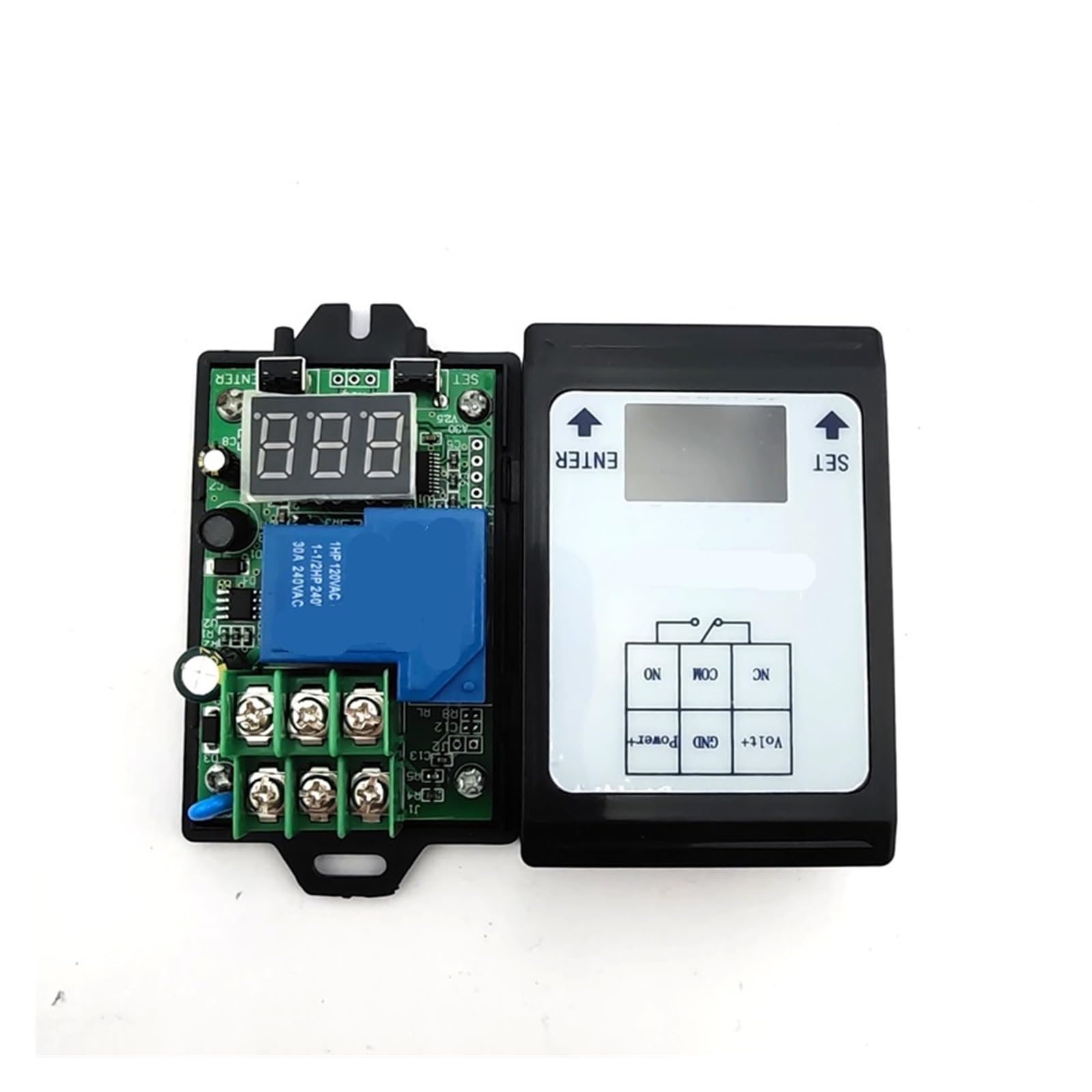 Relè di controllo del rilevamento della tensione CC 6-80 V/48 V Temporizzazione carica e scarica batteria 60 / Interruttore on/off 30 A