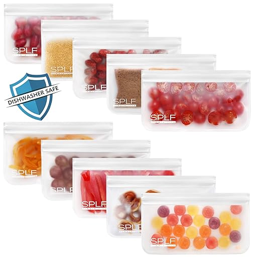 SPLF 10 Pack Reusable Snack Bags
