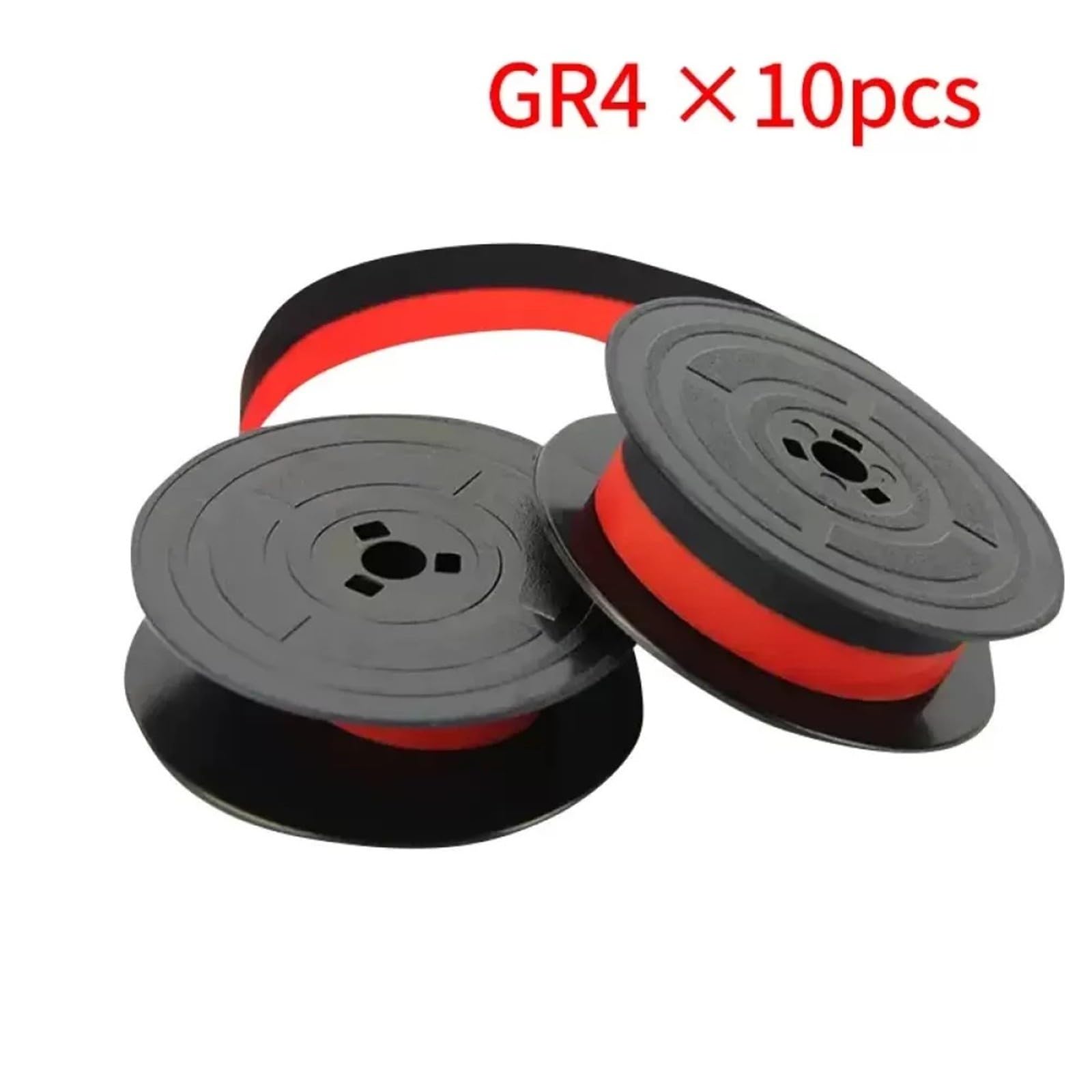 10 pezzi 20 pezzi GR4 GR4BR GR4BK Nastro per macchina da scrivere a doppia bobina nero rosso compatibile con macchine modello Olivetti 42 44 45 46 San Valentino(GR4 Black 10pcs)