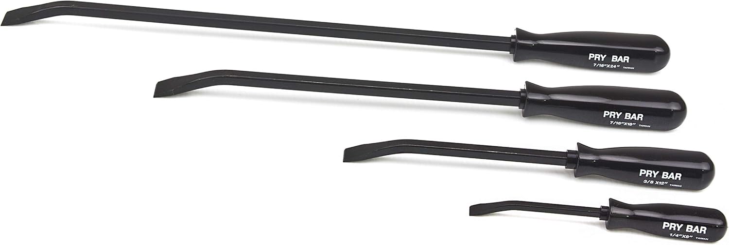 Amazon Crazy 🔥 Deals Heavy Duty Pry Bar Mechanic Hand Tools, Thicker Strike Cap Handle, 4 PC Angled Tip Handled Pry Bar Set with Striking Caps JTC 3117 Super Cheap 🛒 Heavy Duty Pry Bar Mechanic Hand Tools, Thicker Strike Cap Handle, 4 PC Angled Tip Handled Pry Bar Set with Striking Caps JTC 3117