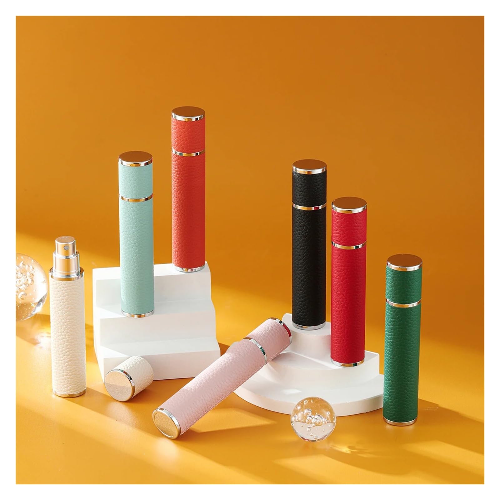 Flacone di profumo in pelle Flacone atomizzatore di profumo magnetico da 10 ml