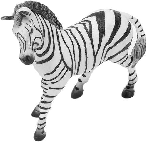 Miniatura 9 de Figura de cebra realista, diseño exquisito modelo de cebra de animales salvajes, artesanía pintada a mano, para niños de educación temprana (modelo