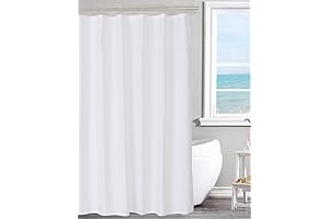N&Y HOME 72 Inch Fabric Shower Curtain with Magnets