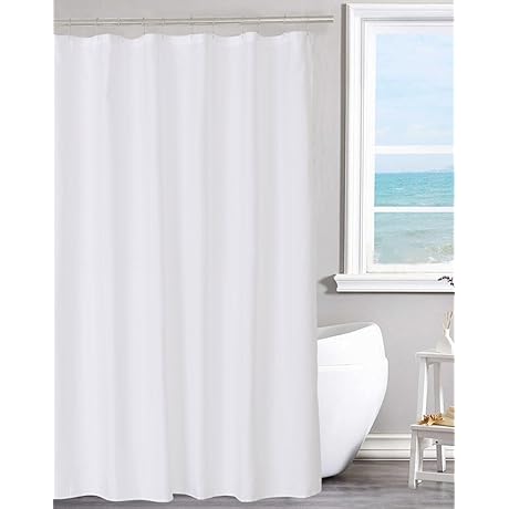 N&Y HOME 72 Inch Fabric Shower Curtain with Magnets