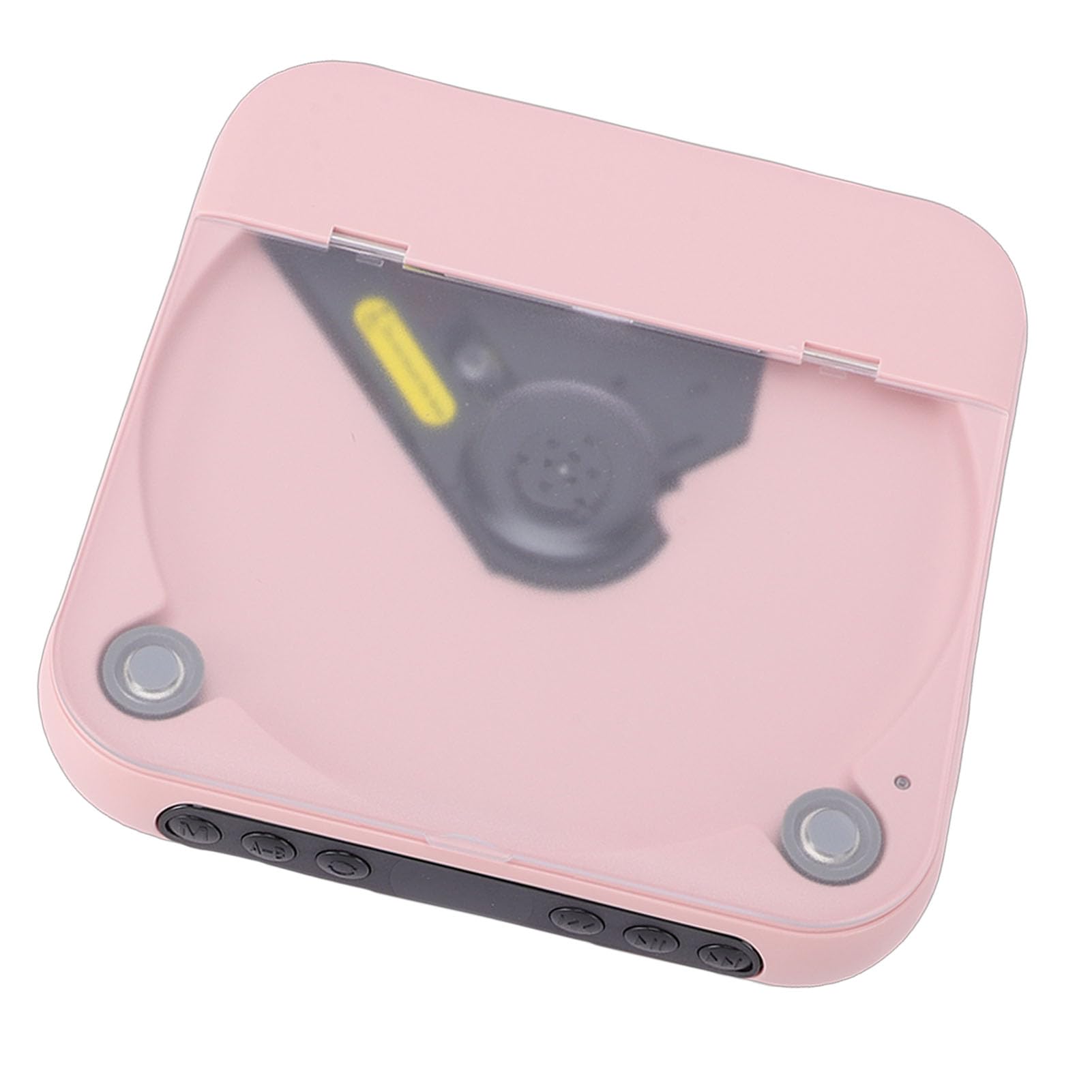 SIXRUN Lettore CD Portatile, Lettore CD Ricaricabile Bluetooth 5.3 con Doppi Altoparlanti Stereo e Batteria da 2000 MAh, Cuffie LCD USB AUX per Viaggi all'aperto in Auto a Casa (PINK)
