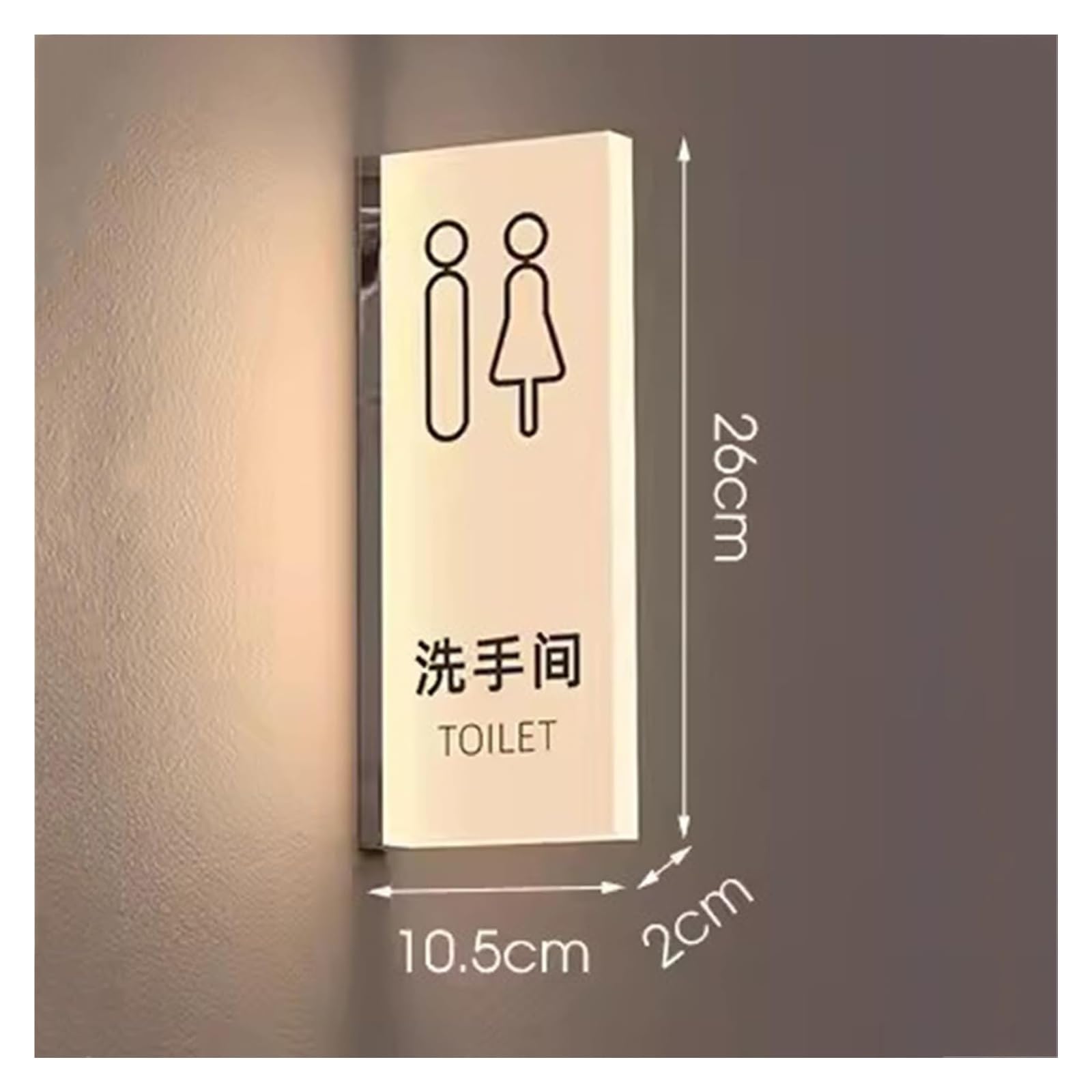 Carteles para aseos, Lámpara colgante de pared 26 × 10,5 cm for baño bar y centro comercial