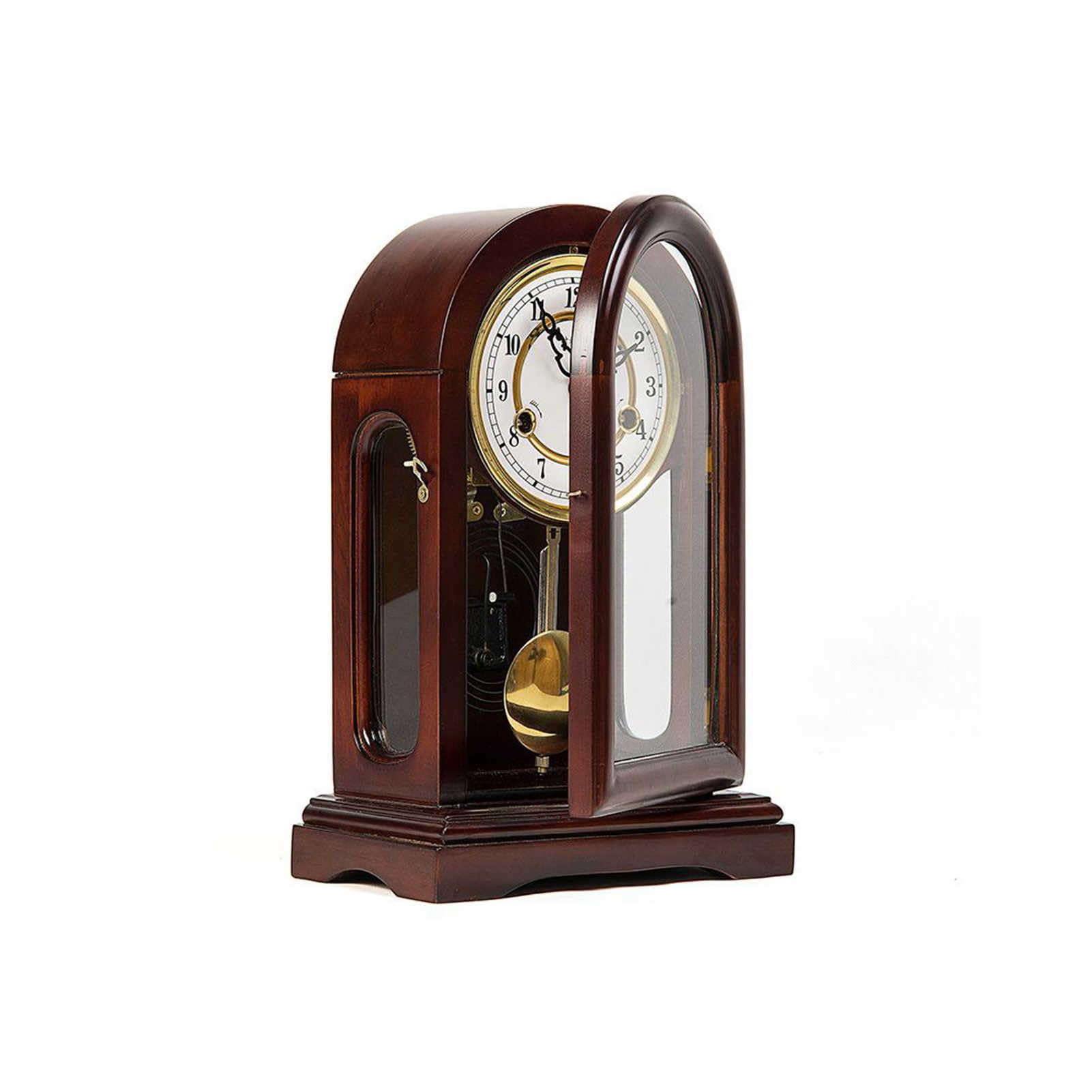 Orologio da parete in legno di quercia GEOMETRIC - vetro al latte