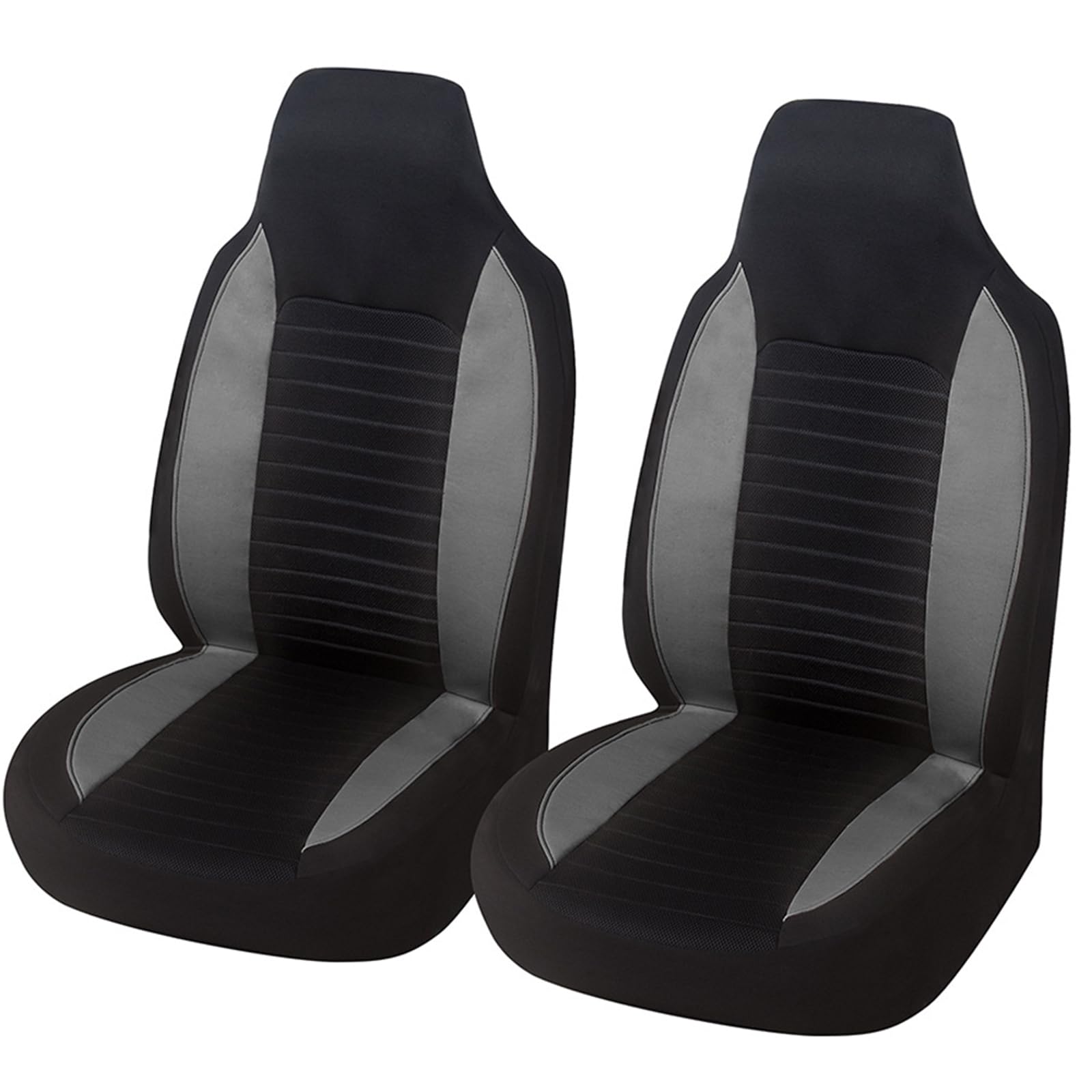 YUUSA Auto Coprisedili per Fiat Panda/Grande Panda/Panda Hybrid, Coprisedili Sedili Anteriori Tessuto Lavabile Comodi Traspiranti Interno Accessori,A Grey