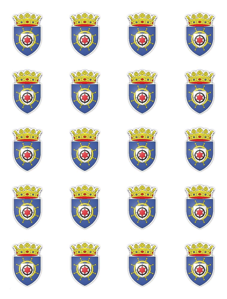 Pegatinas de 25 mm, 20 unidades, escudo de Bonaire, San Eustaquio y Saba, BQ, para coche, ordenador portátil y más