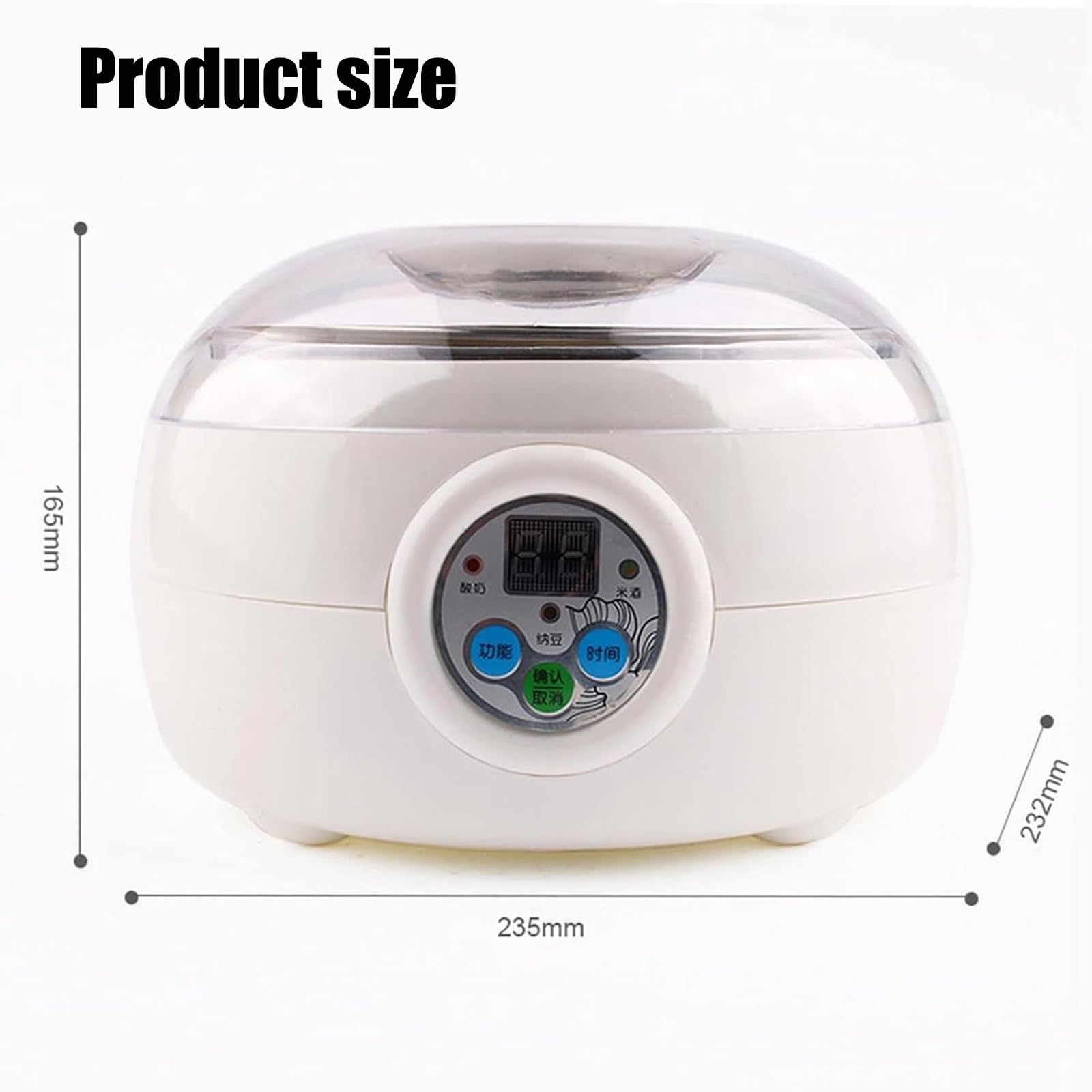 Automatyczny fermentor NATTO 1,5 l, elektryczny ekspres do jogurtu ze stali nierdzewnej, domowa maszyna do fermentacji wina ryżowego Natto, z wyświetlaczem LCD i inteligentną kontrolą czasu
