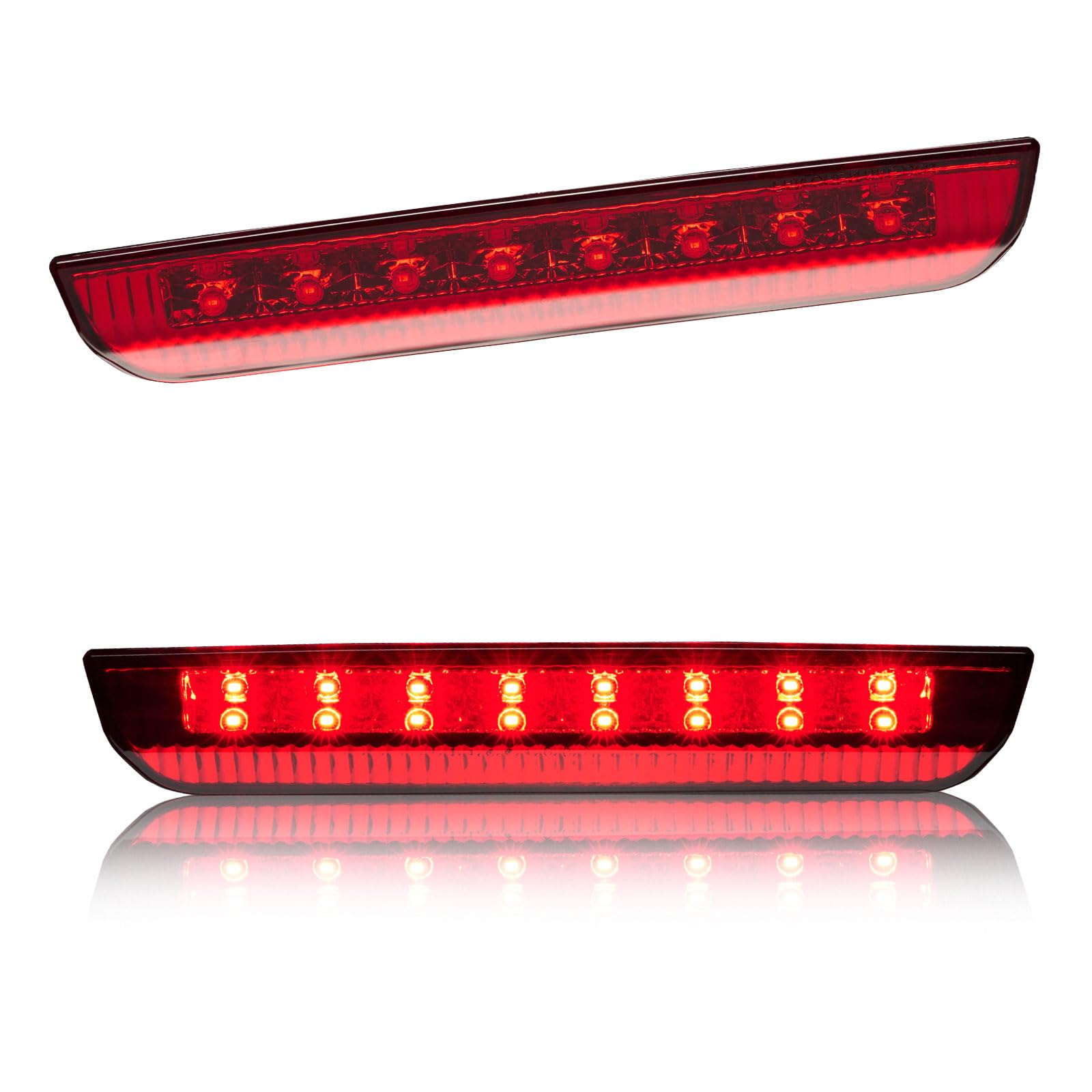 Third 3rd Brake Light LED for 2014-2019 Nissan Rogue, High Mount Rear Brake Lights Assembly for 14-19 Nissan Rogue, Waterproof Center Cab Lamp Stop Light (Red)