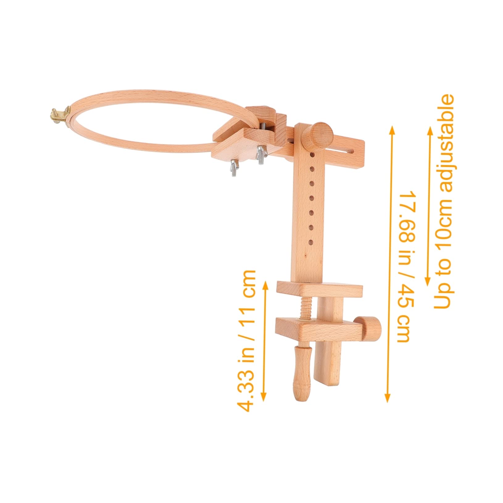 Gogogmee Embroidery Rack Frame Tool Stand Tool Set Handmade Embroidery Tool Wooden Desktop St