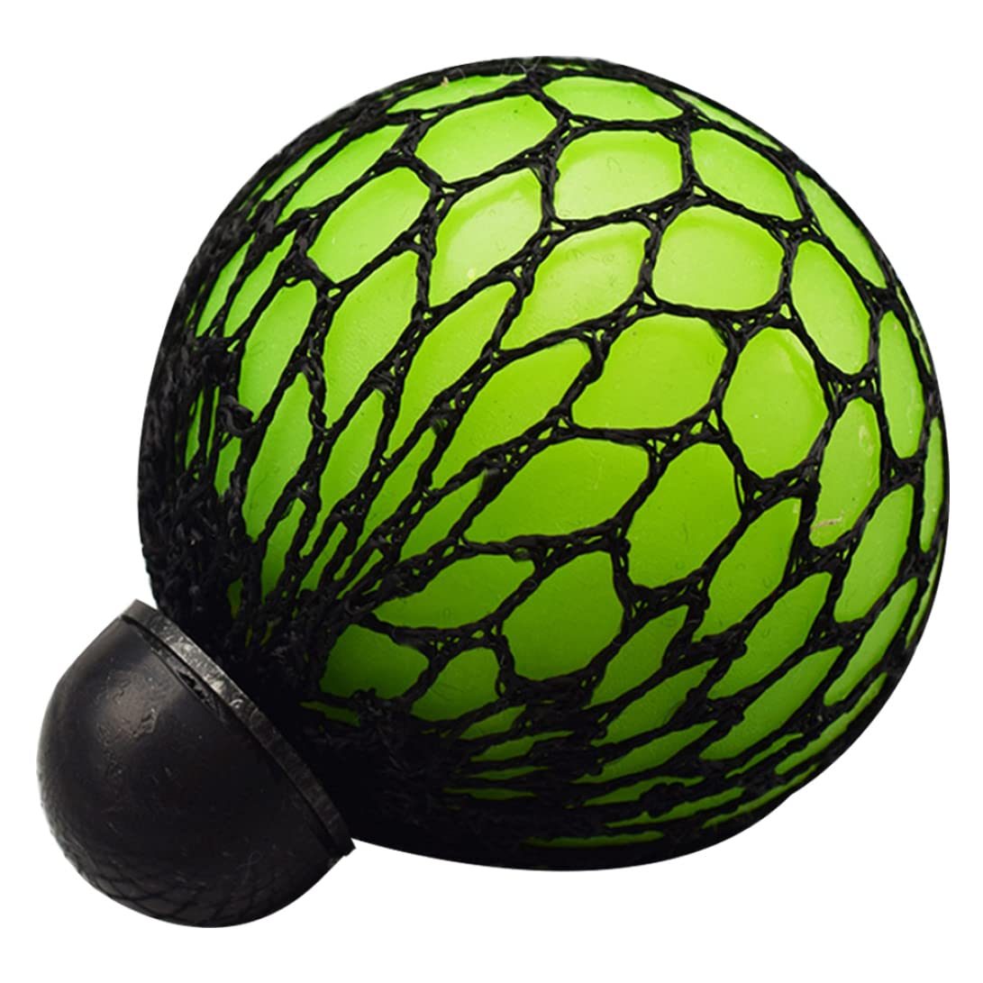 Suxdlan Fidget Mesh Balls Squeeze Sensory Grape Balls for Adults, Pressure Relief Toy for Office (Green)