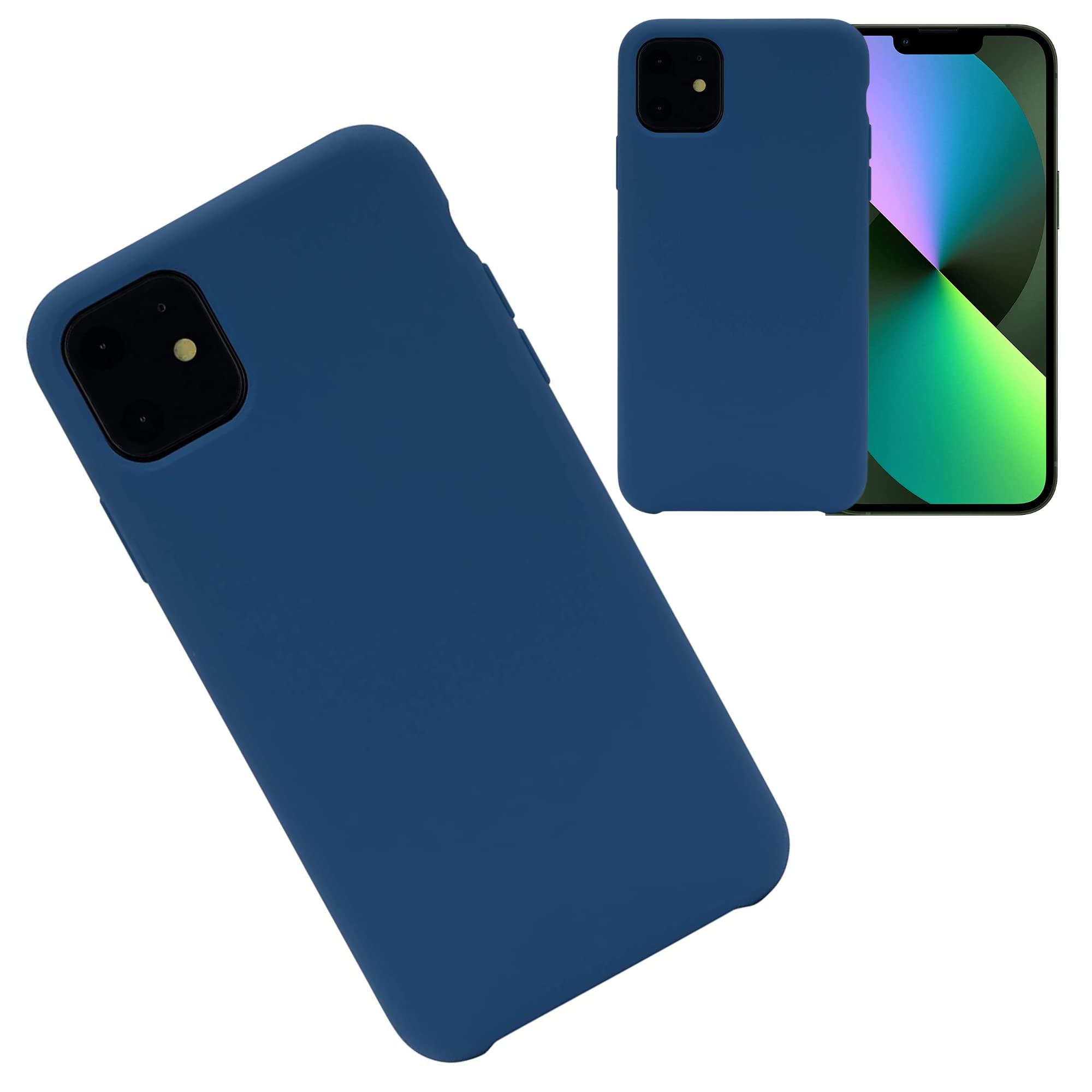 FAHI iPhone 13 PRO Silicone Cover - Silicone Case Compatible for iPhone 13 PRO Soft Microfiber Lining - Silky Touch Shock Proof Protective Soft Edge Back Case (Blue)