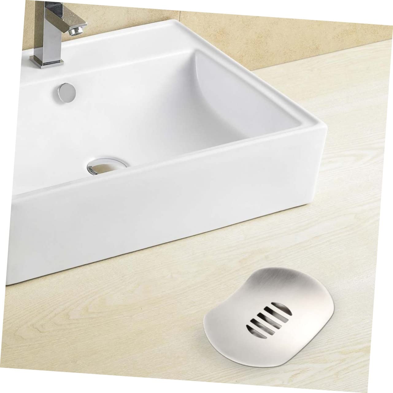 Jabonera De Acero Inoxidable Esmerilado De Doble Capa con Drenaje para Baño 3 Unidades