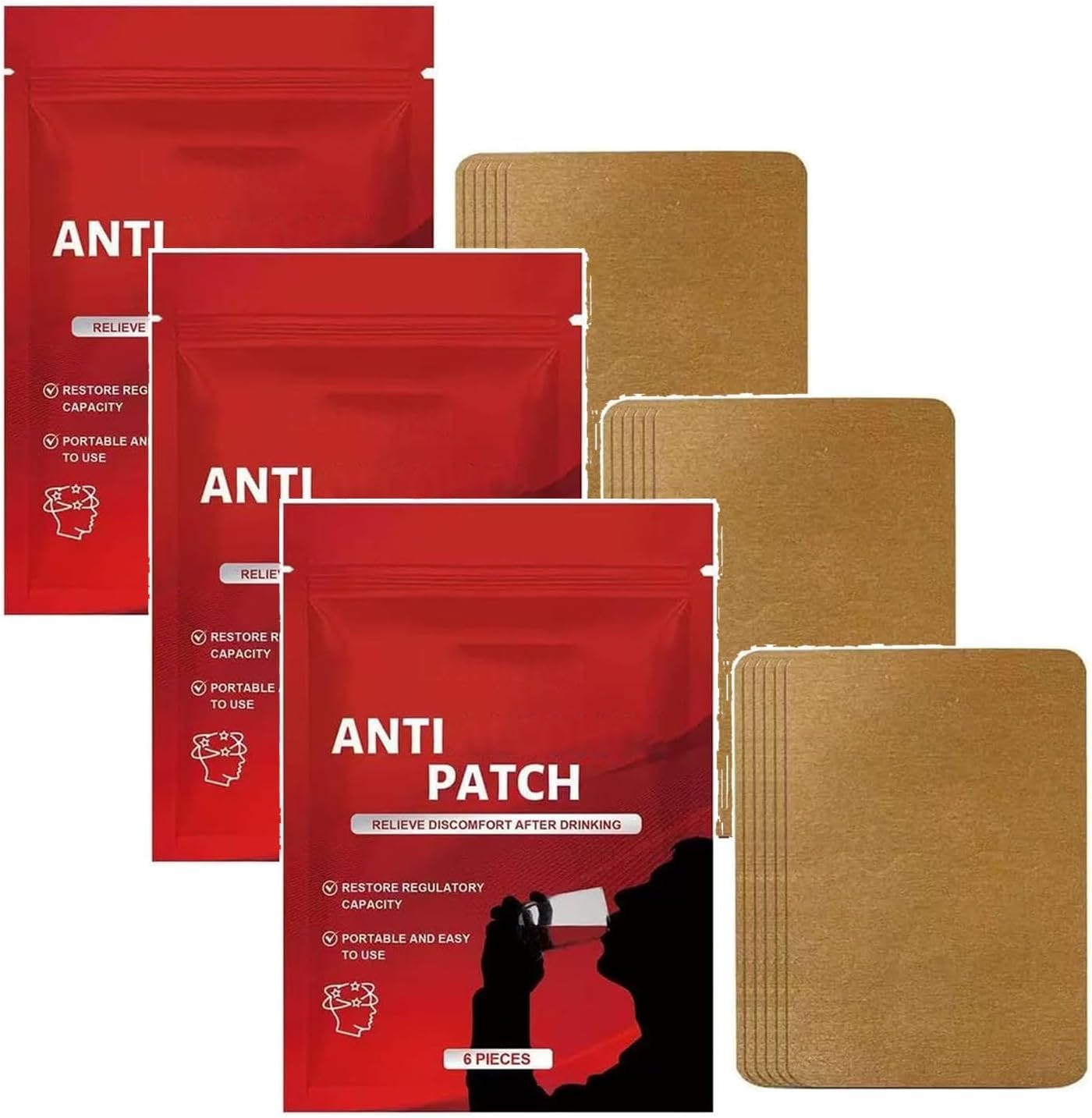 Soberra Patch, delikatna, naturalna formuła do codziennego stosowania, plastry do ciała dla kobiet i mężczyzn,3PCS