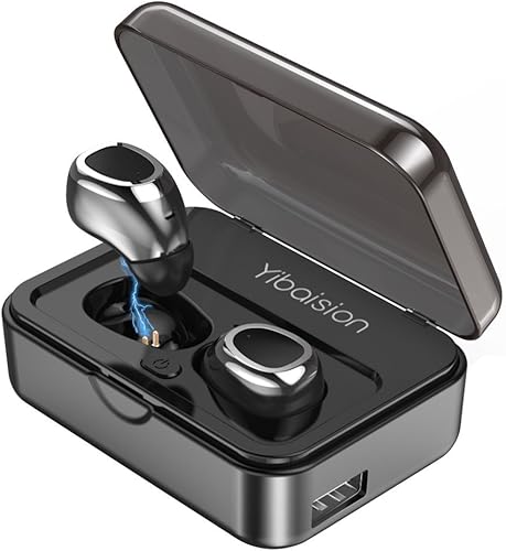 Yibaision Auricolari Bluetooth 4 2 Cuffie Wireless Sport Auricolari Senza Fili Headphone Stereo con Microfono Incorporato Stazione Ricarica 2200 mAh per Smartphones Tavoletta Yibaision Auricolari Bluetooth 4 2 Cuffie Wireless Sport Auricolari Senza Fili Headphone Stereo con Microfono Incorporato Stazione Ricarica 2200 mAh per Smartphones Tavoletta