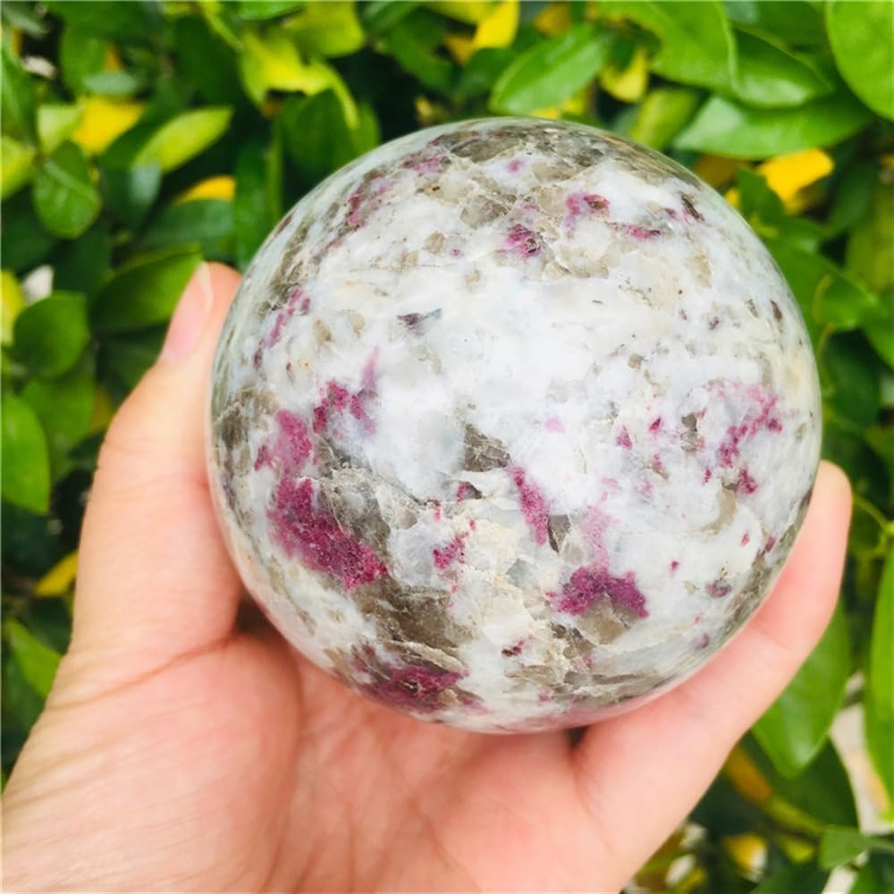 FOPURE Crystal Plum Blossom Stone Ball Home Decoration (Size : 6-7cm)