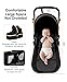 Doraystar 2 in 1 Baby Stroller with Bassinet Mode, Reversible Infant Pram, One-Click Folding, Newborn Travel Stroller, Convertible Toddler Standard Pram Carriage (2US588-BLACK)