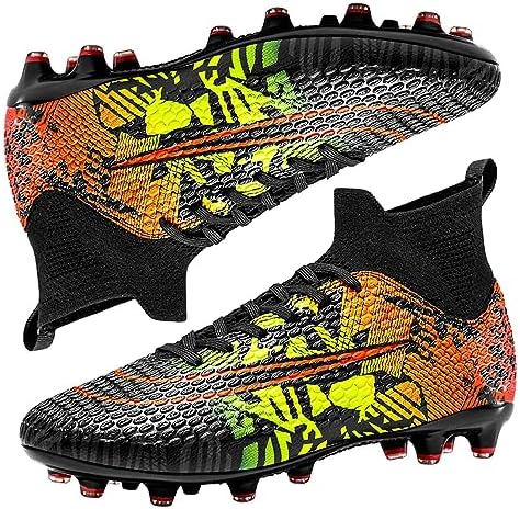 HESBITEUL Mens Athletic Outdoor Indoor Comfortable Soccer Shoes Boys Football Student Cleats Sneaker Shoes High Gripping Power HESBITEUL Mens Athletic Outdoor Indoor Comfortable Soccer Shoes Boys Football Student Cleats Sneaker Shoes High Gripping Power