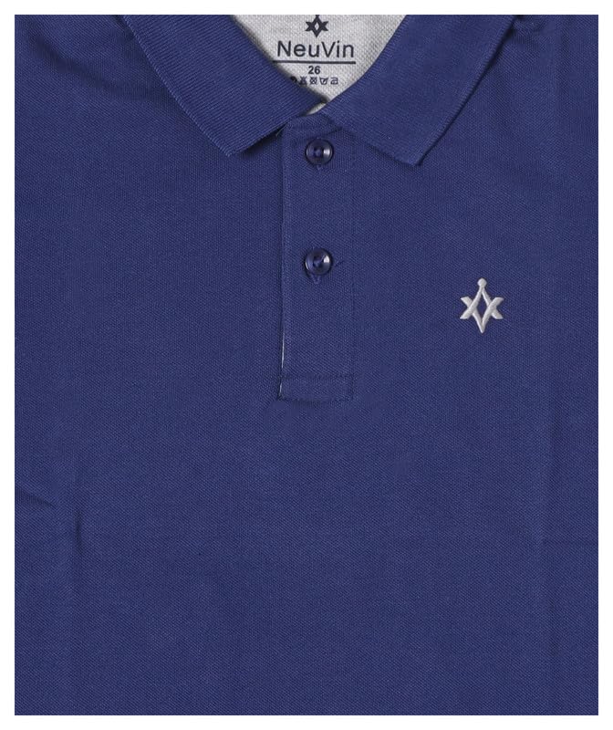 Image of Boys Cotton Polo T-Shirt Regular Fit Half Sleeve Plain Collar T-Shirt, Soft Breathable Casual Wear