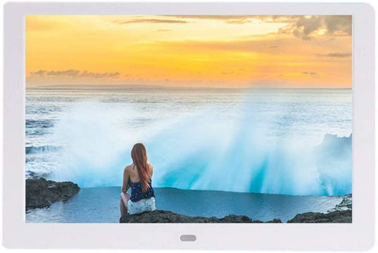 MYUYEE 17.1-Inch Digital Photo Frame, 1440X900 Ips Display, Music And Video Player, Calendar And Alarm Clock, Remote Control, Supports Usb And Sd Card, Black. (White-17.1)