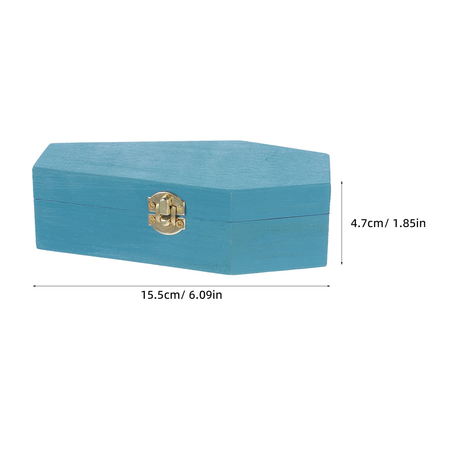 POPETPOP 2 joyeros de madera con forma de ataúd, contenedor de dulces de