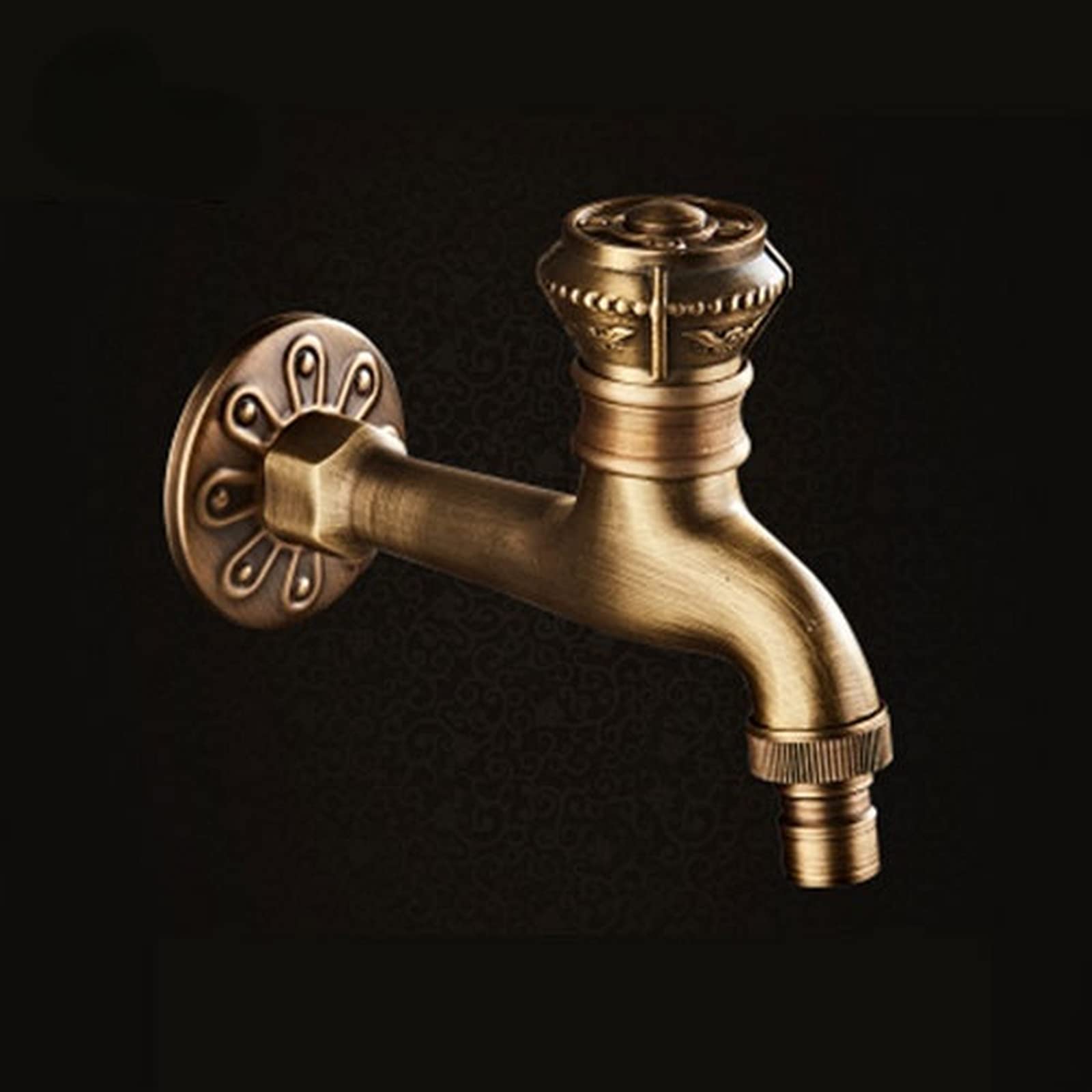 Faucet Retro Antique Brass Wall Mounted Bathroom Washing Machine Mop Sink Taps Outdoor Garden