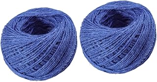 Ciieeo 2pcs Nativity Accessories Colored Twine Jewelry Gift Assorted Color Yarn Jute Rope for Crafts Color Jute Twine to Weave Craft Rope Clip Burlap Blue Decor Burlap String