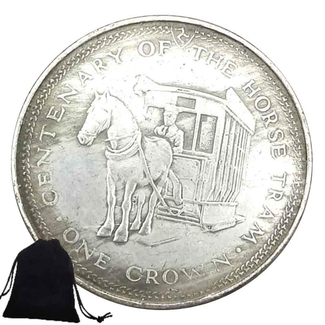 Jearls Silver 1976 British Nickel Old Coin- British Crown Wales Old Coins - Challenge Coins Good Luck Commemorative Coin - History Of Uk Coins+ Kaikbax Gift Bag Favorite Gift