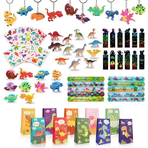 Dino Party Mitgebsel-Set – 134 Teile Für Kindergeburtstag Mit Dino-Geschenken, Armbändern, Aufklebern & Mehr