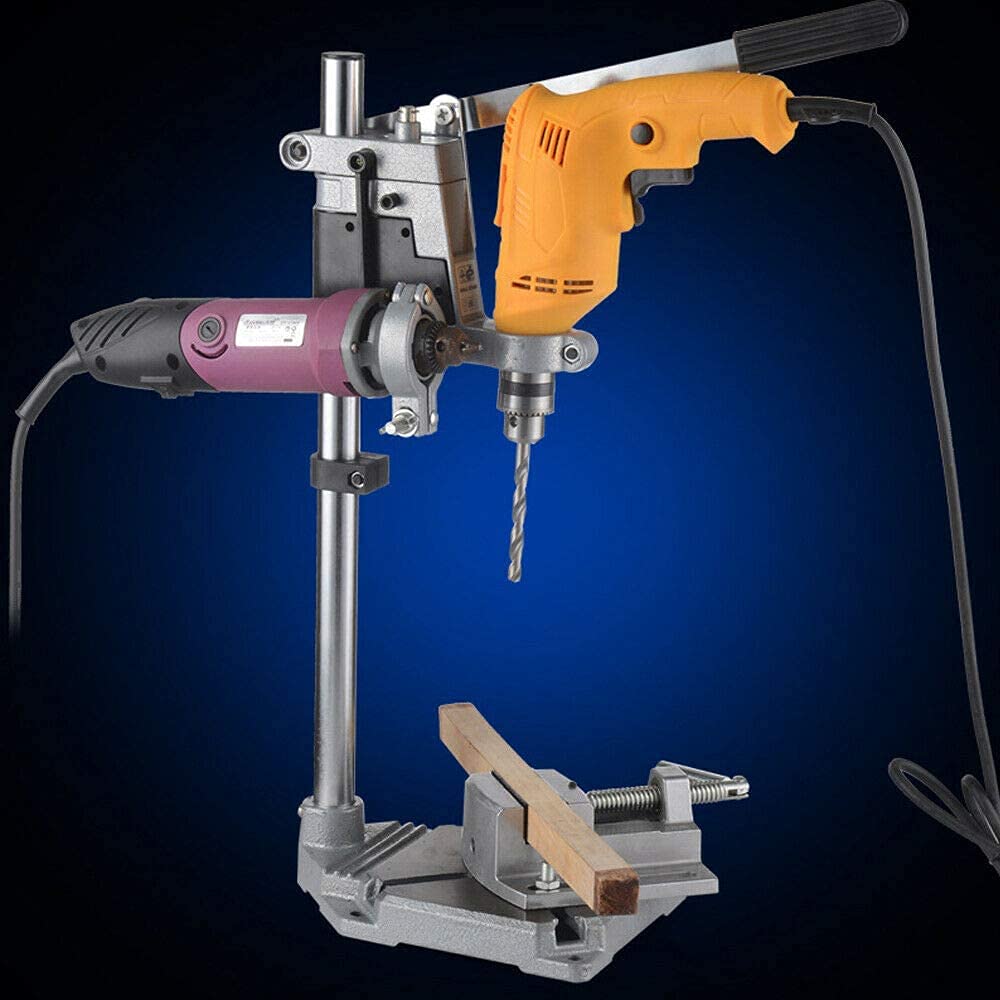 Electric Bench Drill Stand Double Hole Adjustable Press Power Tool Workbench Repair Clamp Base Frame Holder Repair Tool