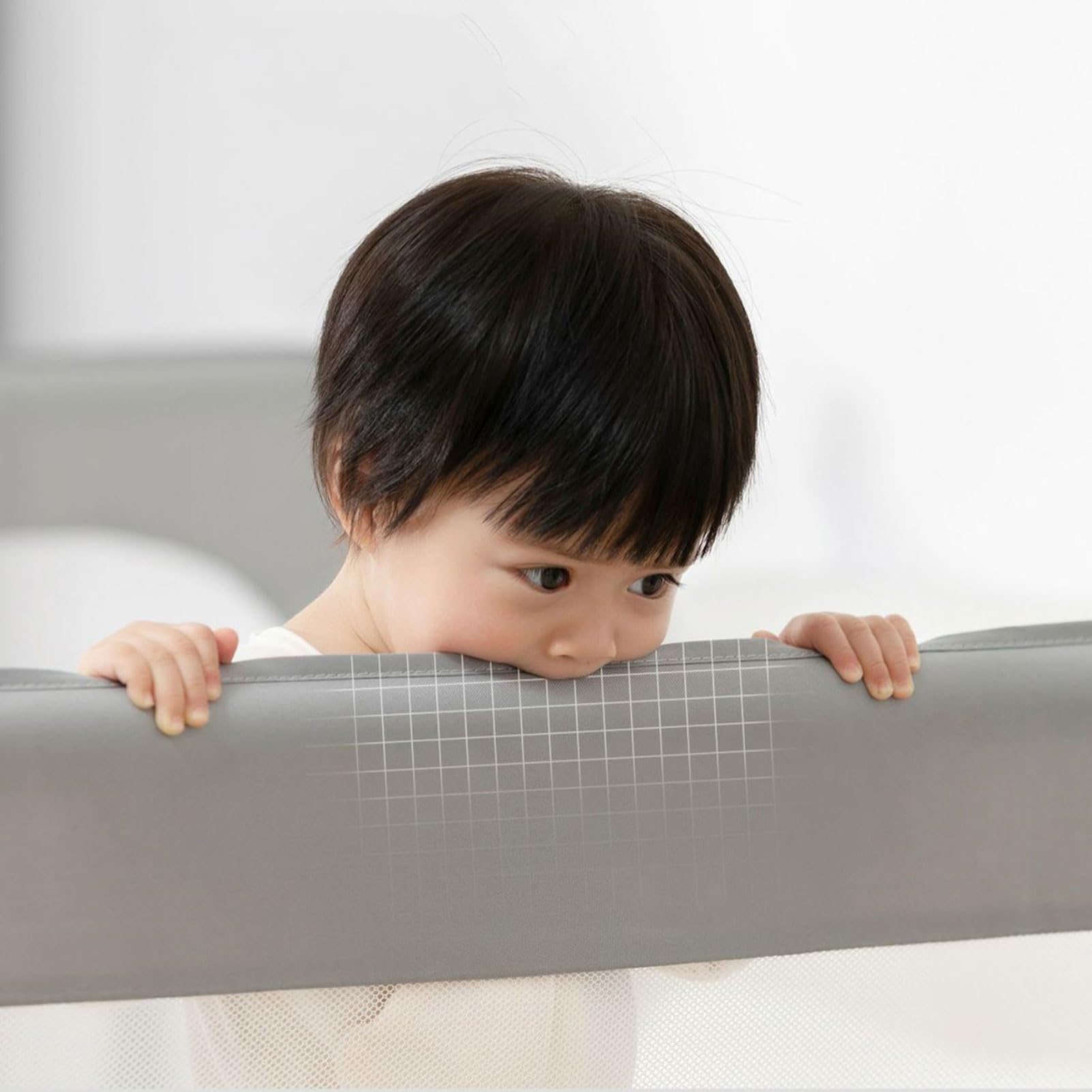 HUHJYUGE Bed Rail Guard, Barandilla de Cama para Niños, Barrera de Seguridad para Cama Bebé, con Elevación Vertical/Doble Cierre de Seguridad, Protección Anticaídas (2m)