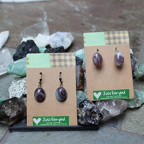 Miniatura 4 de Suponey 150 tarjetas para aretes, collares, pulseras, tarjetas, soporte para aretes, tarjetas, tarjetas de exhibición, tarjetas de papel kraft para