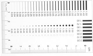 iplusmile High Precision Flaw Detection Ruler Transparent Scratch Comparison Tool for Accurate Measurement of Surface Defe...