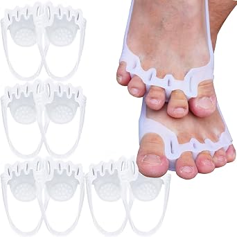Gel Metatarsal Cushion Toe Separators, 8 Pieces Bunion Corrector for Overlapping big Toes, Bunion Splint, Durable Ball of Foot Cushions, Idea for Mortons Neuroma, Blisters, Callus