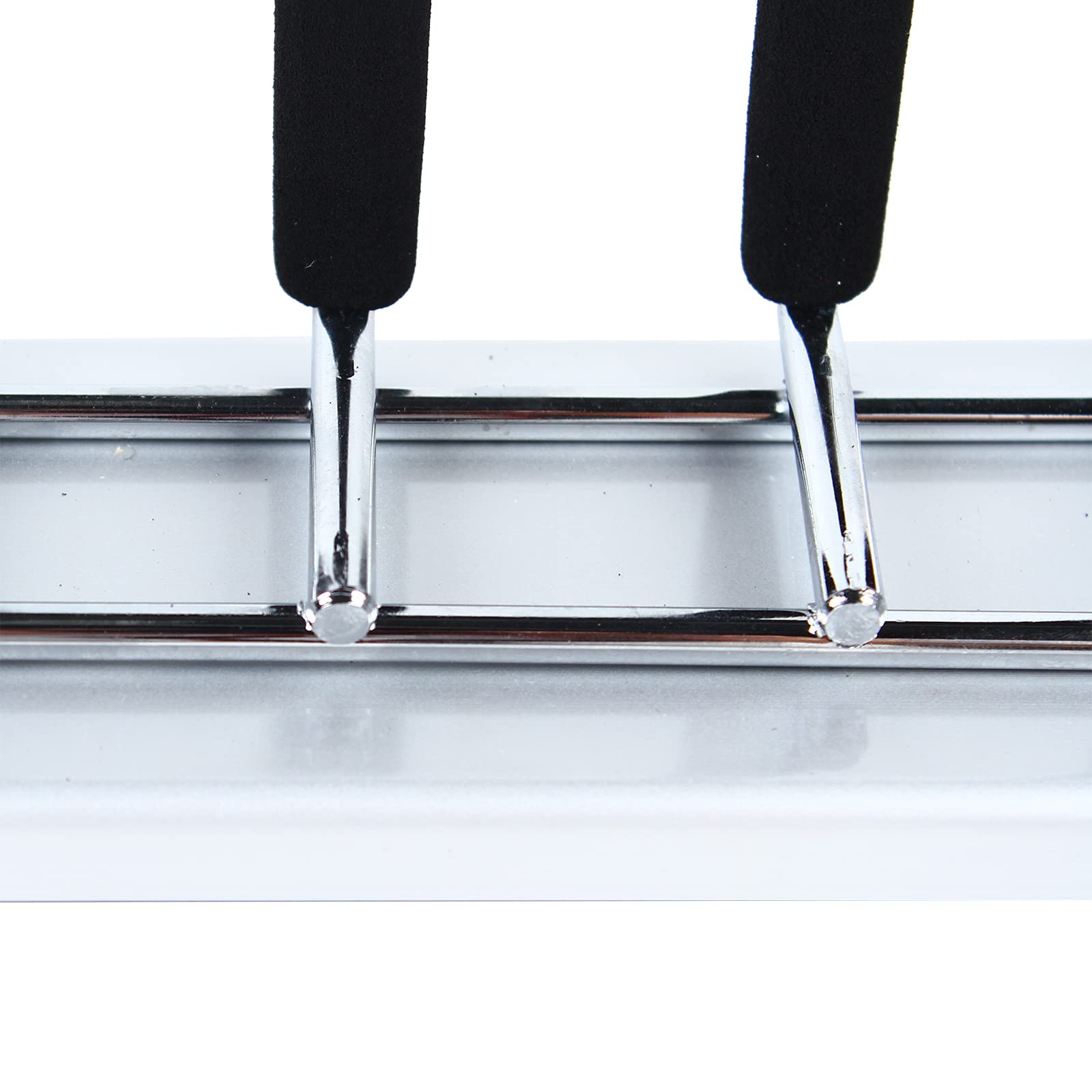 Soporte para pantalones, ropa, armario, percheros, bastidores extensibles, accesorios extensibles, de una sola fila, negro para bufandas y pantalones de pasión, con 9 barras de gancho (instalación