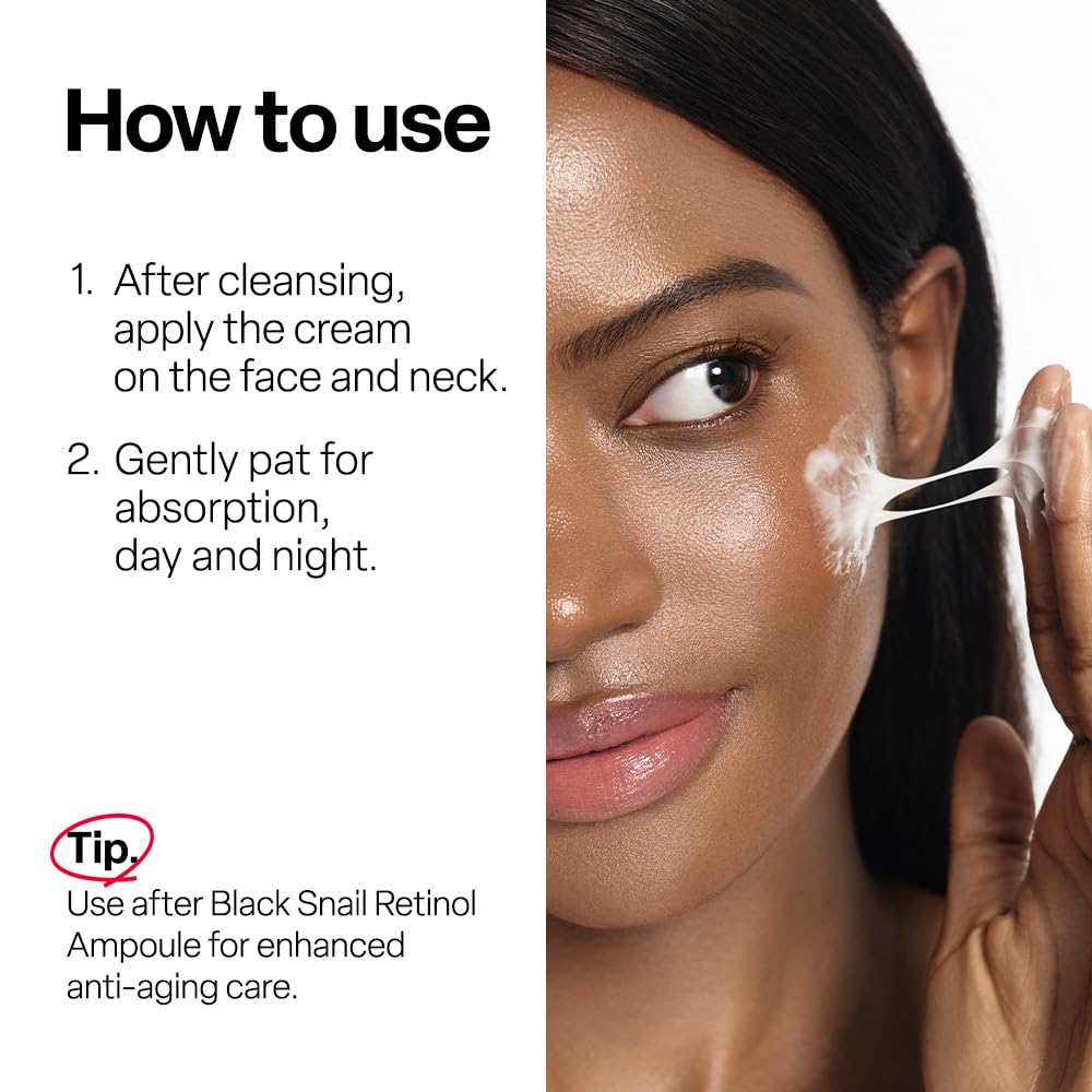Dr. G Black Snail Cream with Snail Mucin, Niacinamide & Adenosine, 1.69 fl oz