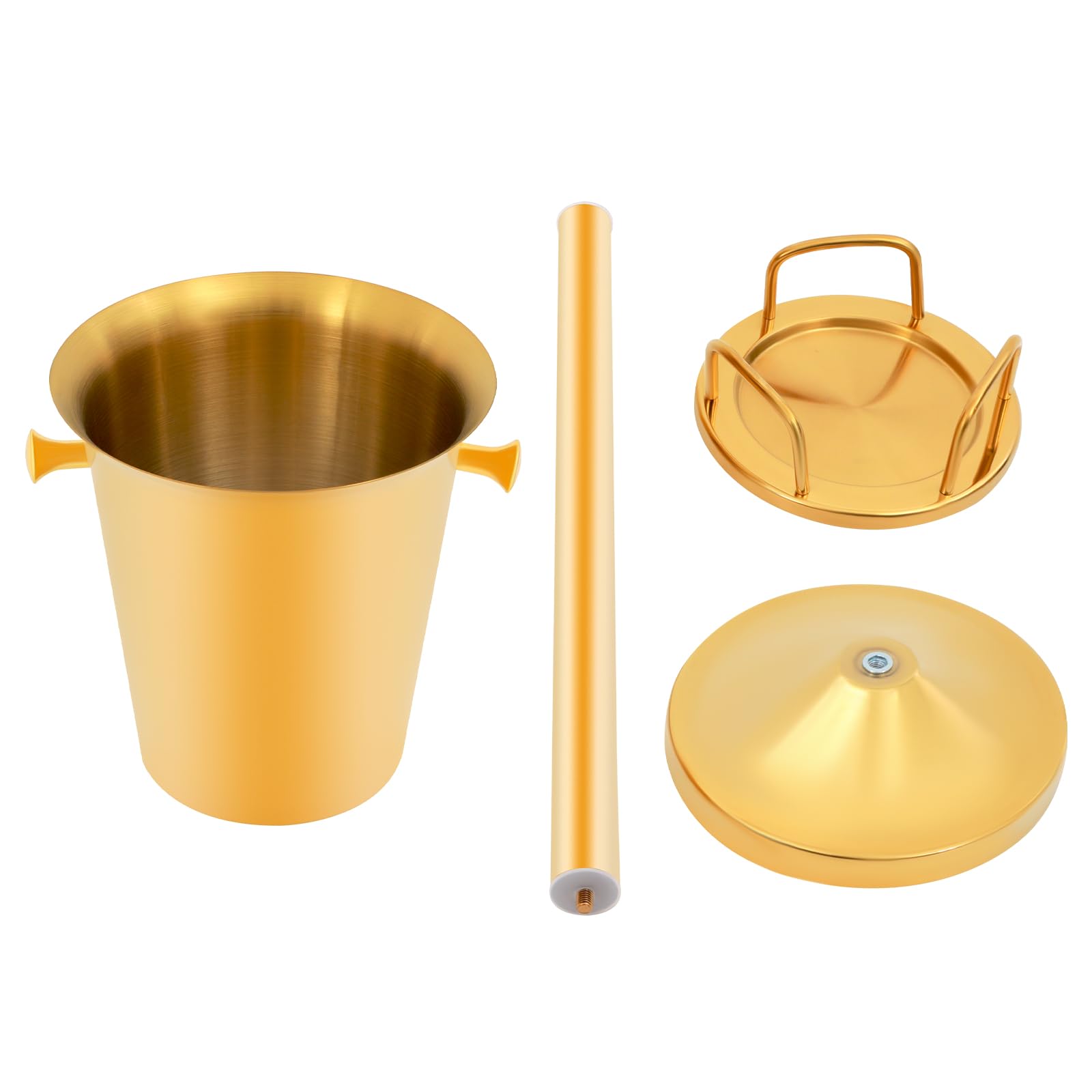 Enfriador de champán de 5 litros, cubitera para champán, con soporte, enfriador de botellas de acero inoxidable, para 1 botella de vino o champán