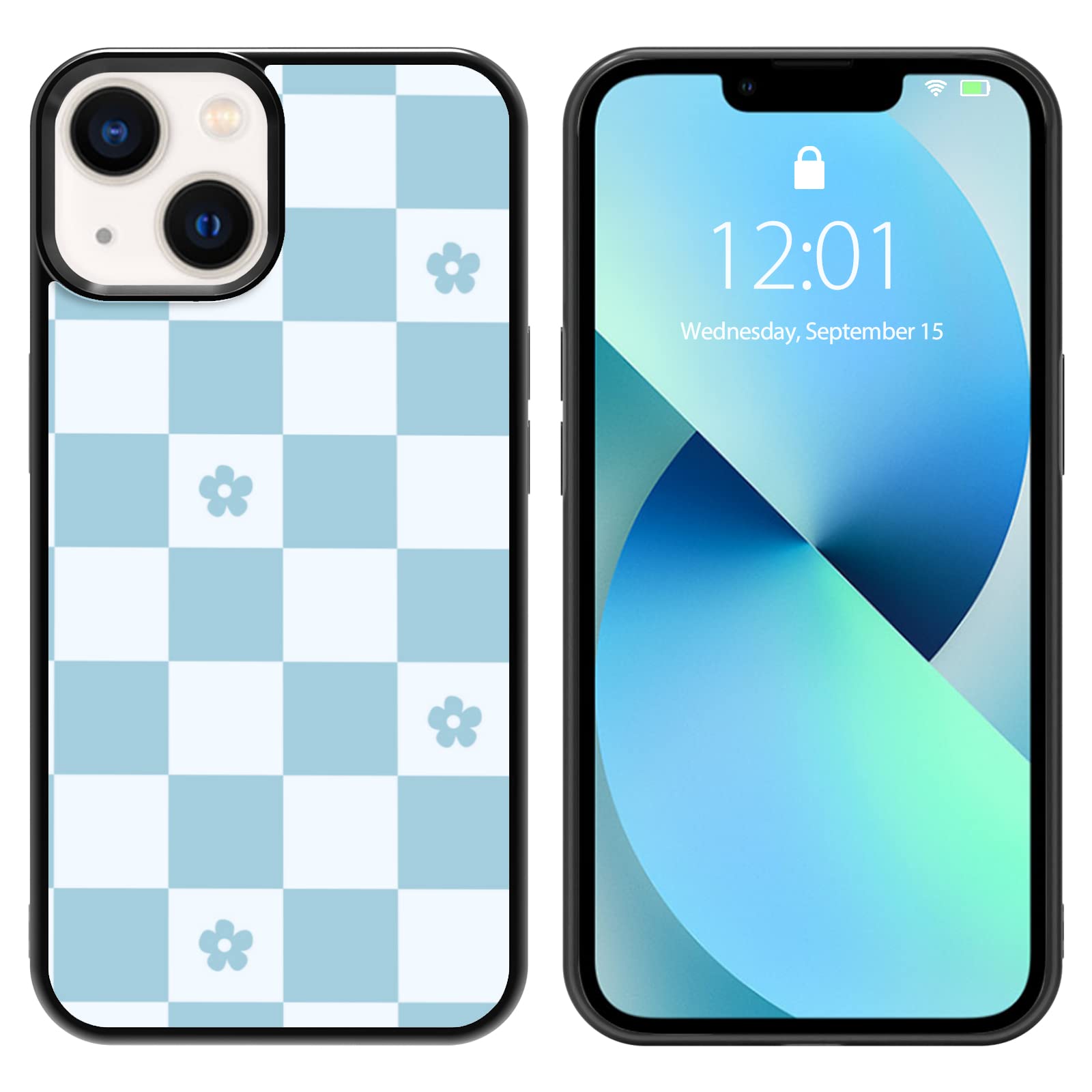 Amazon.com: FANXI Blue Daisy Checkerboard Phone Case Compatible