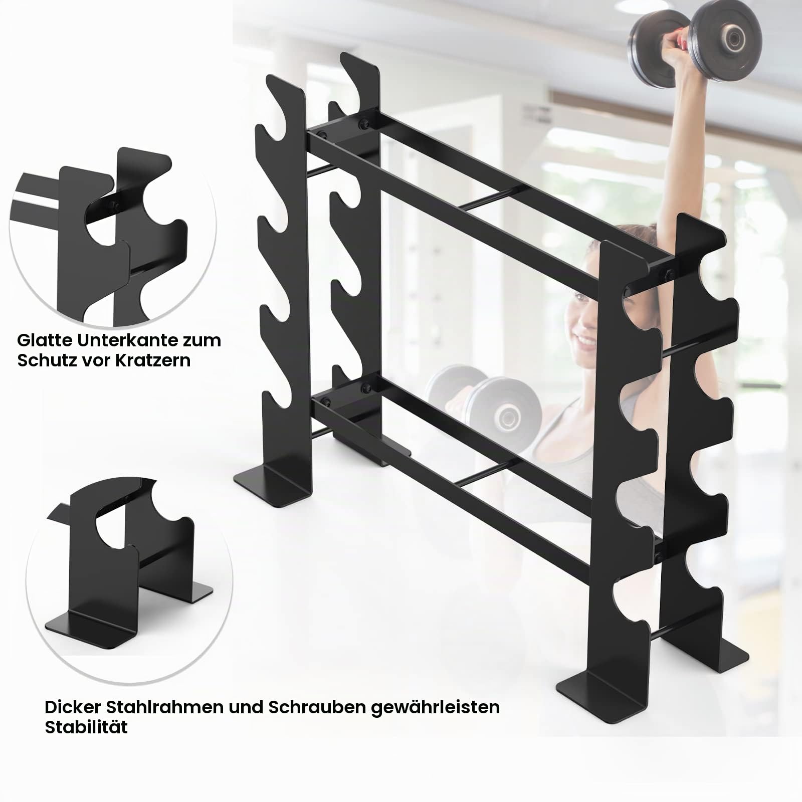 WINNOW Hantelständer Heim Gym Hantelständer Hantelablage Mehrschichtiger Gewichtshalter