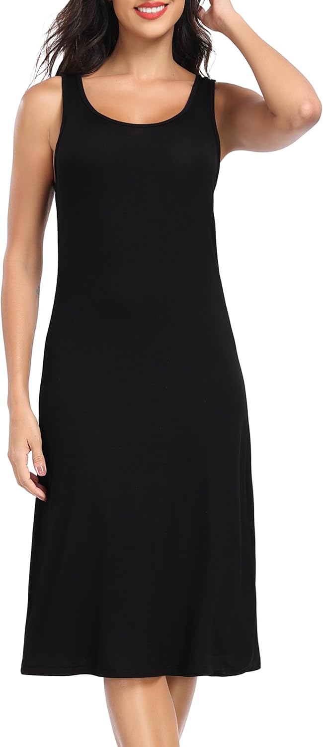 Lovasy Full Slip for Women Under Dress Long Wide Straps Slips Sleeveless Tank Tops Dresses Nightgown S-3XL - Image 4