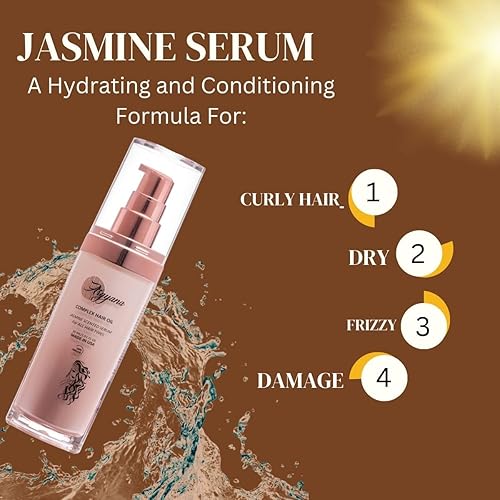 Miniatura 4 de Suero capilar para el crecimiento, reparación, antiencrespamiento y peinado, fórmula nutritiva y fortalecedora con aroma a jazmín para mujeres (1.0