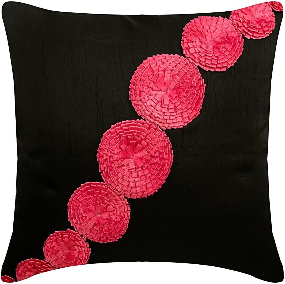 The HomeCentric Cushion Cover, Pillow Covers 24x24 Black
