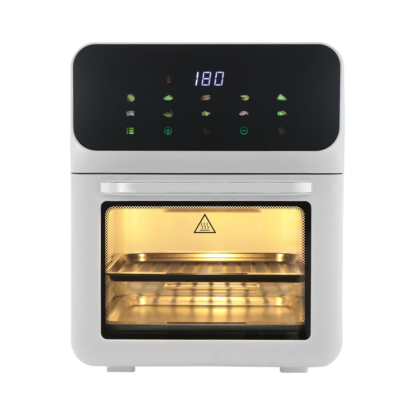 Friggitrice ad aria,air fryer 10L,senza olio con finestra,touchscreen LED
