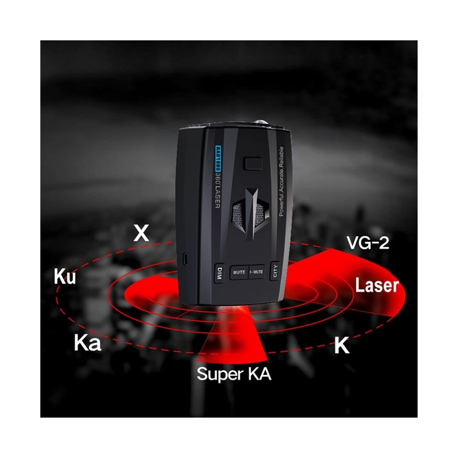 Rilevatore Radar Auto - Controllo Velocità 16 Bandе, Allertа Vocale, Anti-Autovelox Su Strada - Foto 7