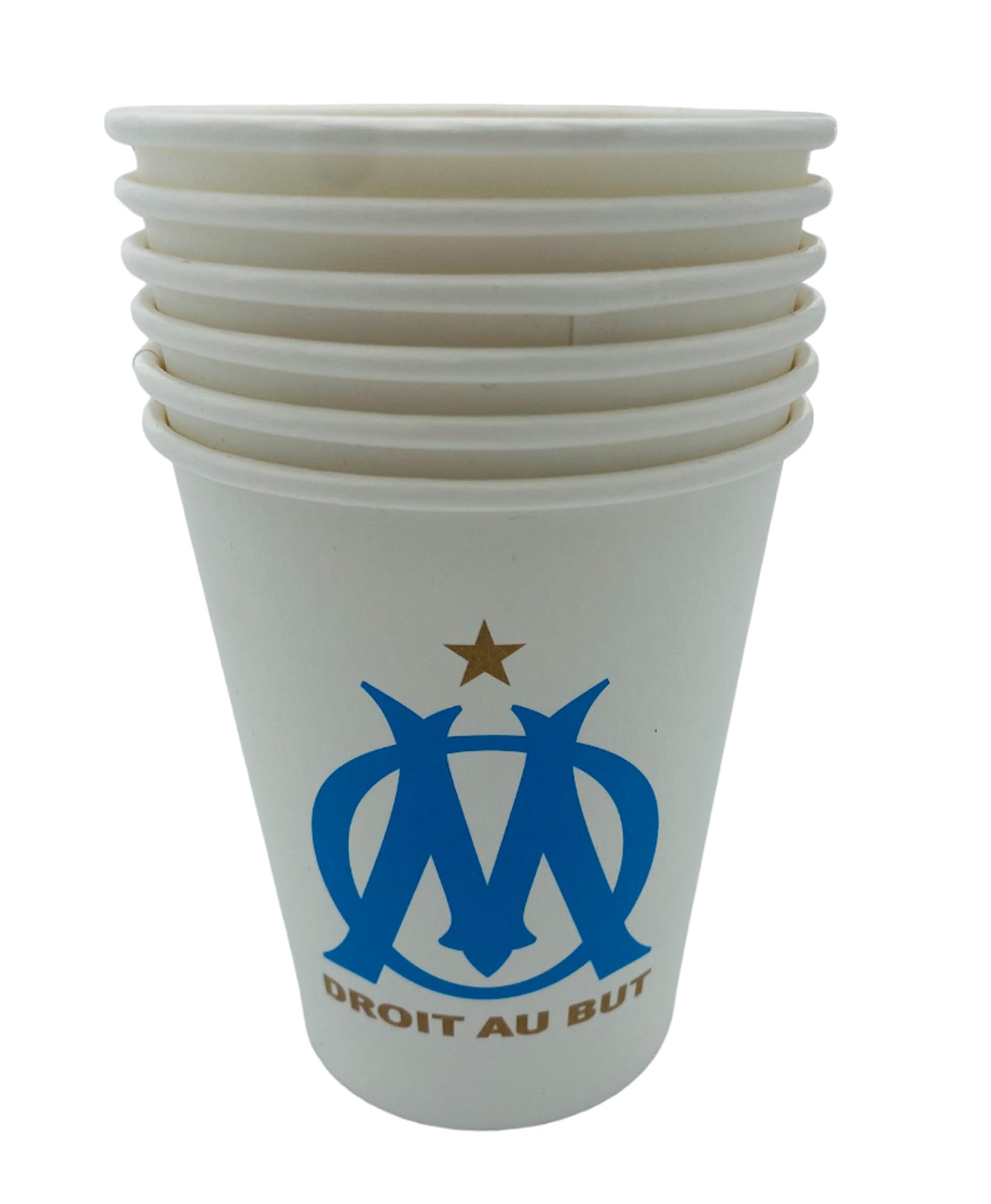 OLYMPIQUE DE MARSEILLE 12 x verre gobelet jetable 25cl OM - Collection officielle