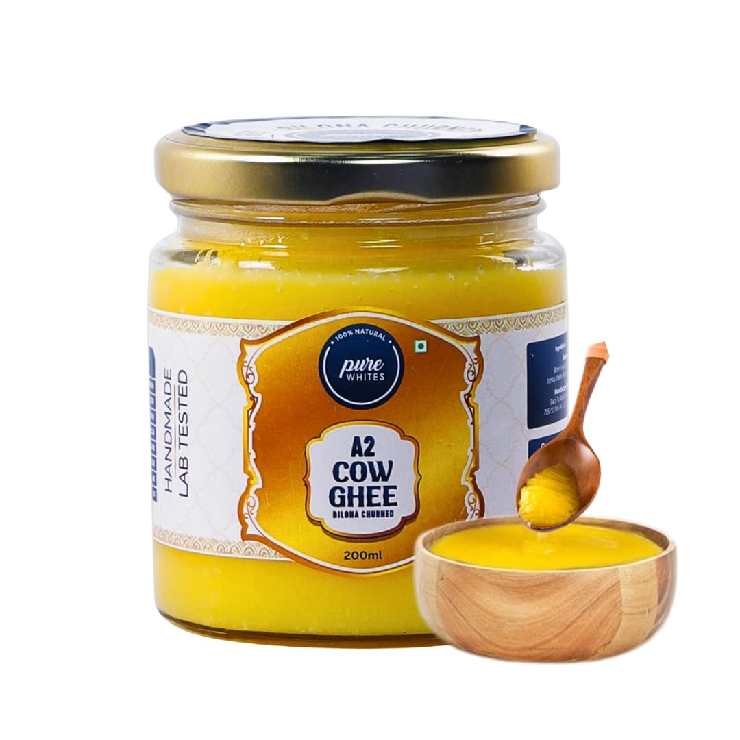 See full amazon price history chart for Pure Whites A2 Cow Ghee (Bilona Method) (200 ml) | Better Digestion & Immunity Booster | Homemade Organic and Fresh Ghee | Prepared Using Traditional Vedic Bilona Method | Pure, Natural & Healthy Pure Whites A2 Cow Ghee (Bilona Method) (200 ml) | Better Digestion & Immunity Booster | Homemade Organic and Fresh Ghee | Prepared Using Traditional Vedic Bilona Method | Pure, Natural & Healthy (B0C6K1CLLL) Amazon Price History, Amazon Price Tracker