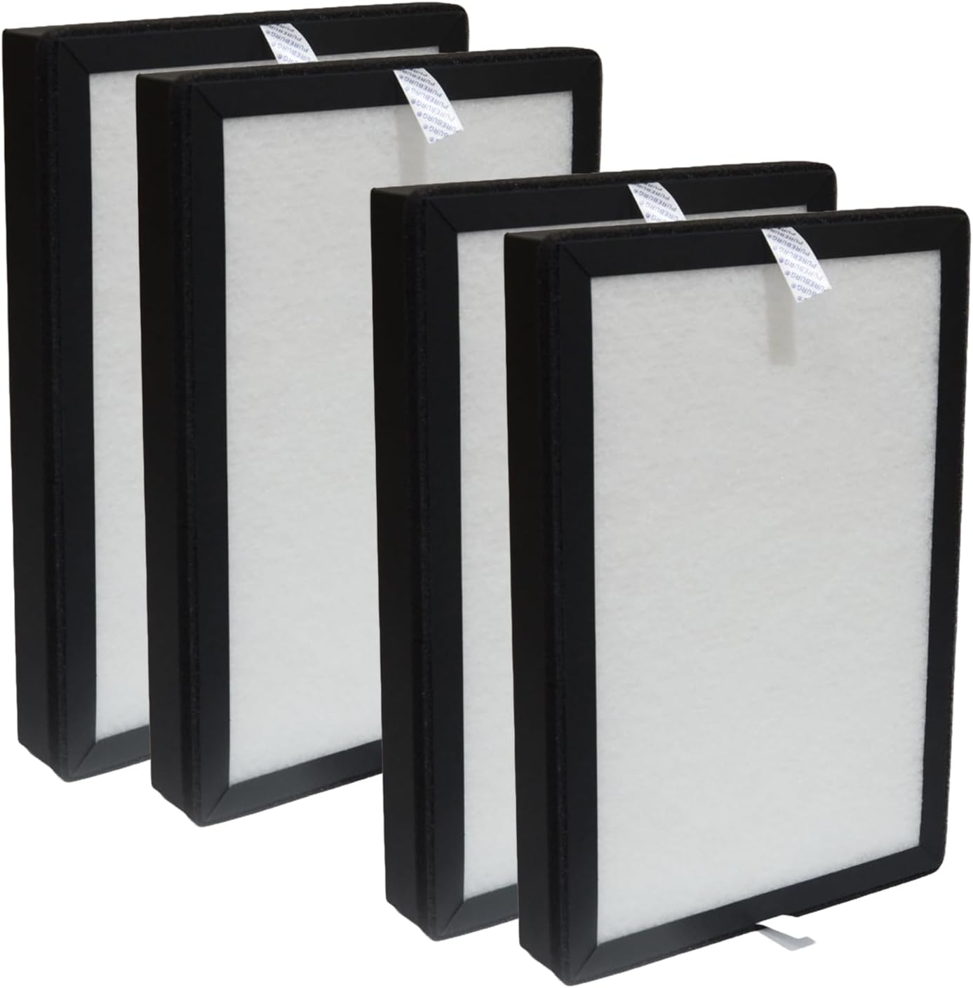 PUREBURG Replacement Filter Compatible with MISSUE J022 & GermAwayUV nobico Wall Mountable Air Purifiers,4-Pack H13 HEPA 4-Stage Filtration Activated Carbon